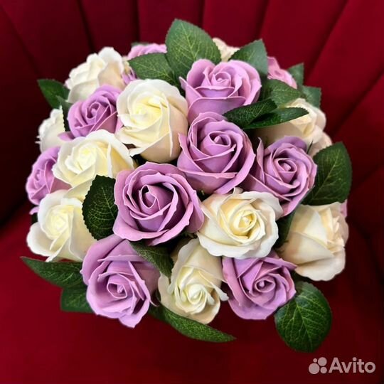Букет из мыльных роз