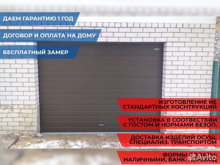 Автоматические секционные гаражные ворота