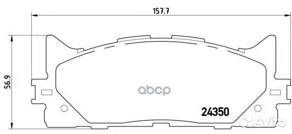 Колодки тормозные дисковые перед P83117 Brembo