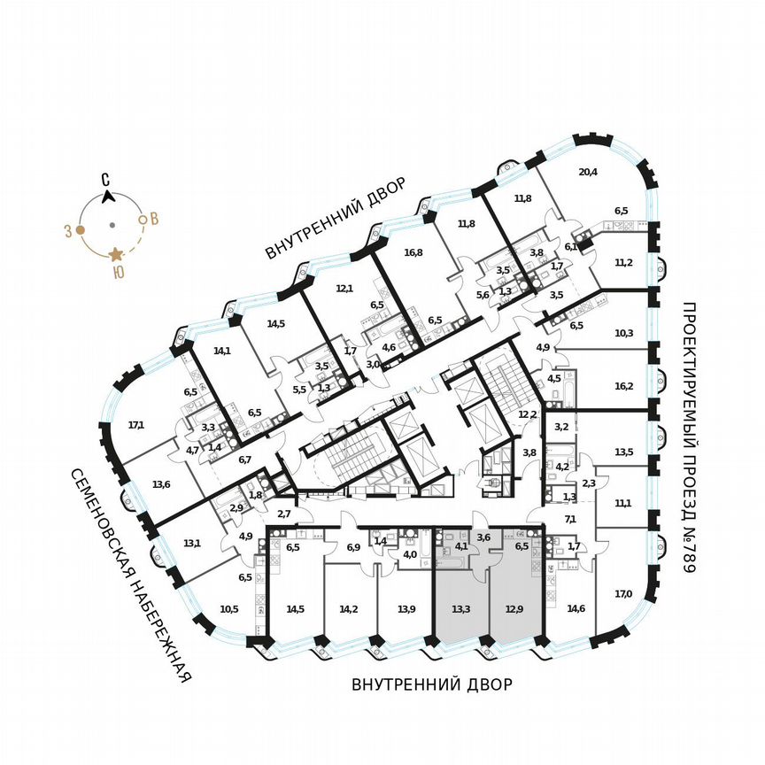 2-к. квартира, 40,4 м², 17/28 эт.