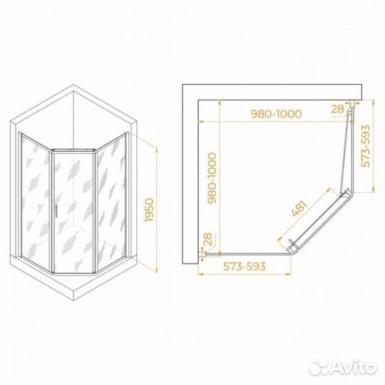 Душевой уголок RGW Passage PA-86 100x100