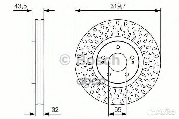 0 986 479 T01 диск тормозной передний Mitsubis