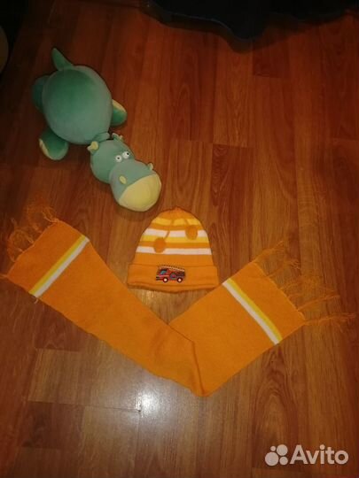 Новый комплект шапочка+шарфик, 46-50