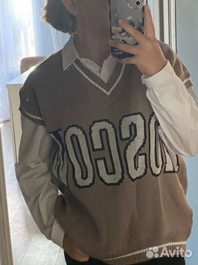 Жилетка женская вязаная