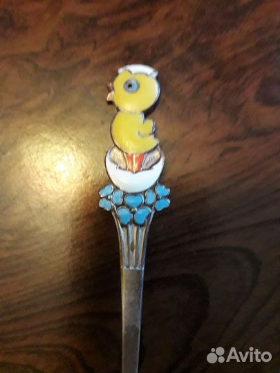 Ложка детская с ручкой цыпленок