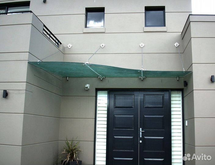 Козырек из стекла