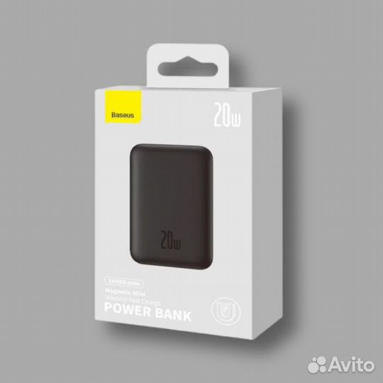 Аккумулятор Baseus,черный, белый,10000 мАч, 20 Вт