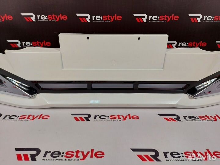 Губа передняя Toyota Land Cruiser Prado 120 Белая