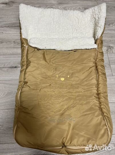 Меховой конверт для новорожденных