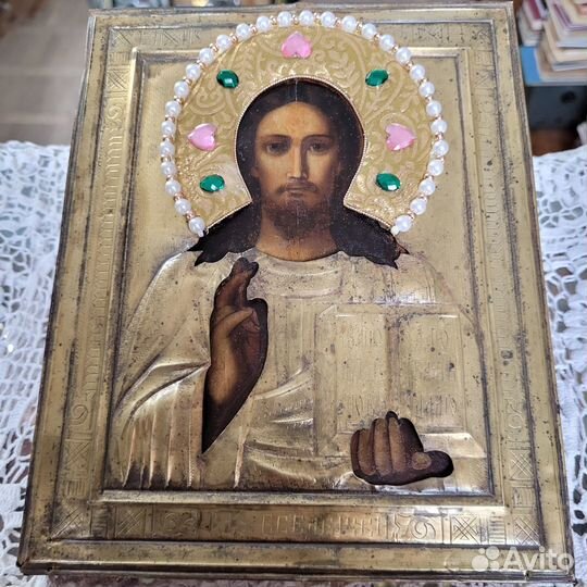 Старинная икона Господь Вседержитель