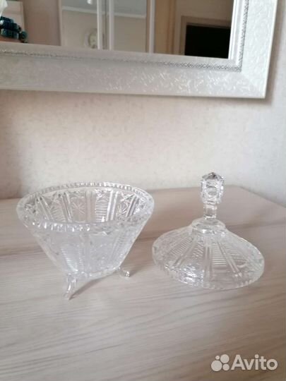 Ваза с крышкой хрусталь