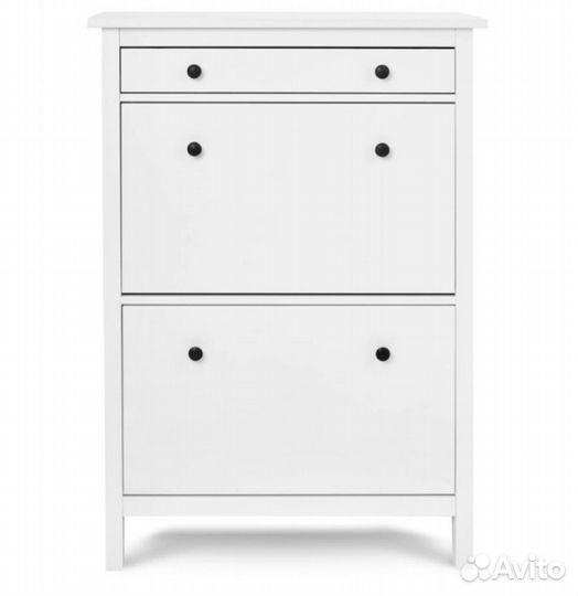 Обувница 3 ящика (hemnes), 89х31х128 см, белый