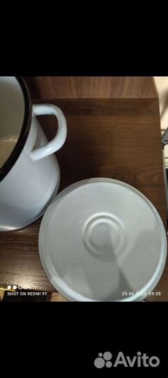 Кастрюля эмалированная 6 литров