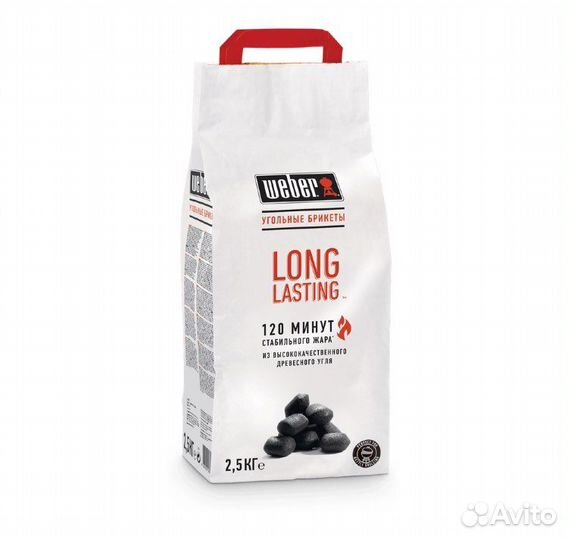 Угольные брикеты Weber Long Lasting, 2,5 кг