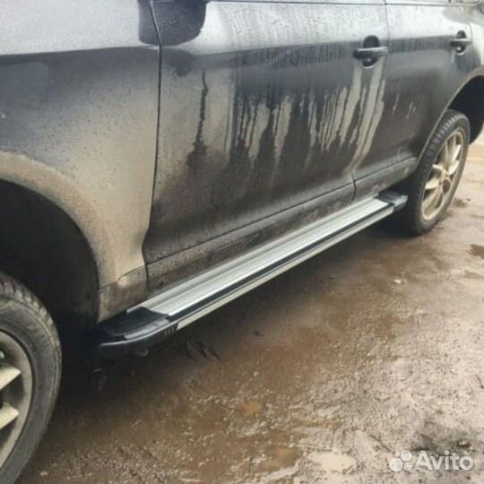 Пороги (подножки) rainbow mitsubishi pajero sport