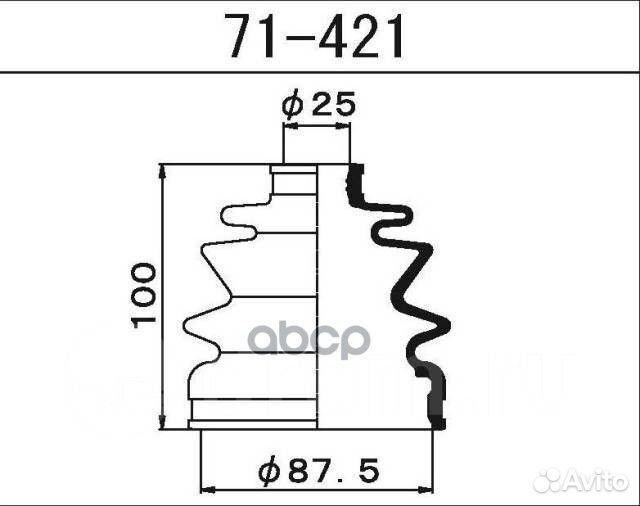 Пыльник шруса внутреннего 71421 1-56 (Maruichi)