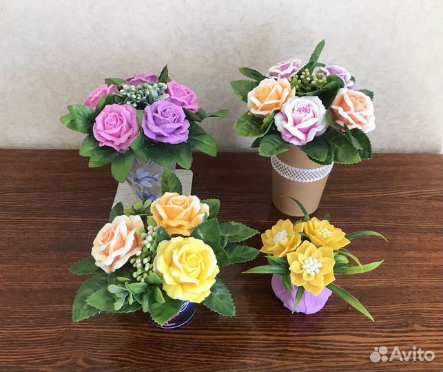 Мыло ручной работы « букеты»