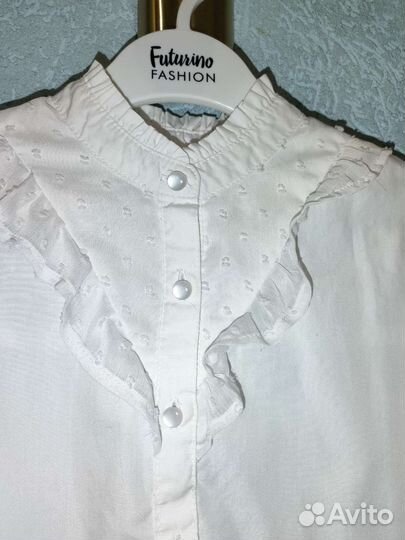 Блузка белая школьная, рост 134