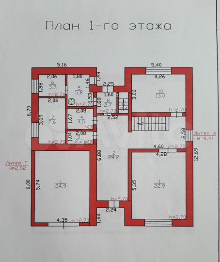 Дом 167,4 м² на участке 11,6 сот.
