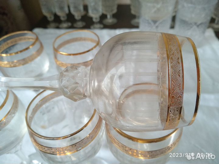 Хрустальные рюмки на ножке СССР