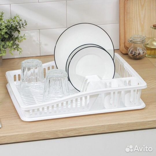 Сушилка для посуды ddstyle «Степ», 38318 см, цвет