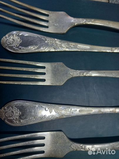 Мельхиоровые ложки,вилки, ножи