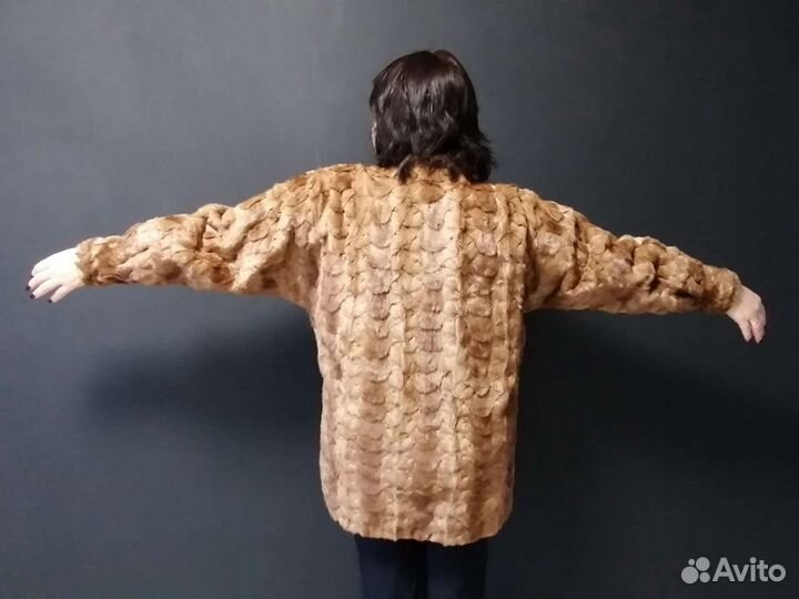 Норковая шубка оверсайз