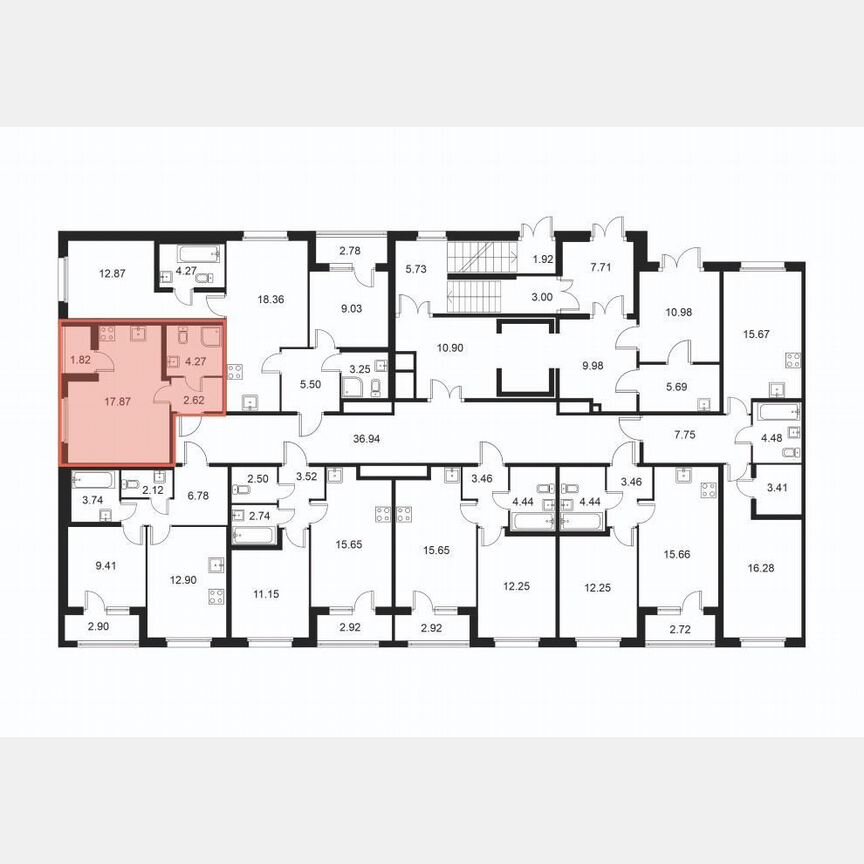 Квартира-студия, 25,7 м², 1/9 эт.