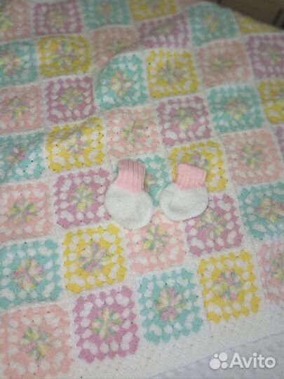 Плед детский вязаный