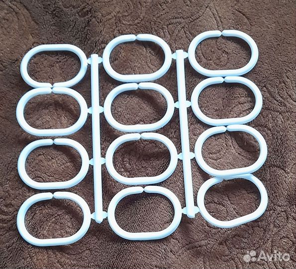 Кольца для штор, пластик. 12 штук