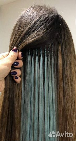 Наращивание цветных прядей