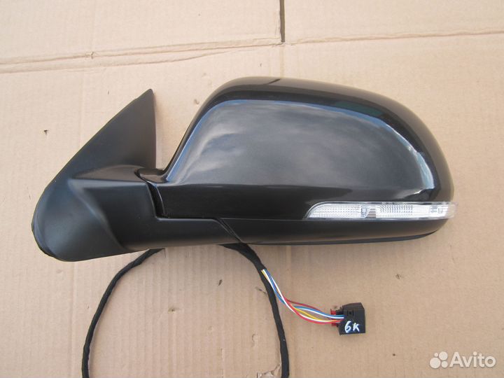Зеркало левое 6 конт Skoda Octavia 2 A5 09-14 рест