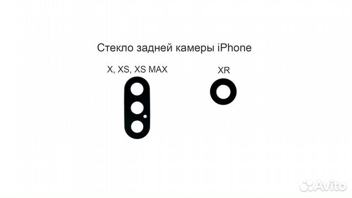 Стекло камеры iPhone X, XS, XS MAX, XR