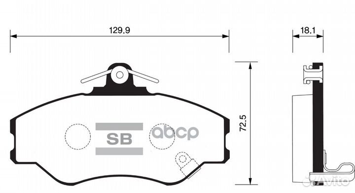 Колодки тормозные передние Hi-Q SP1072 Sangsin