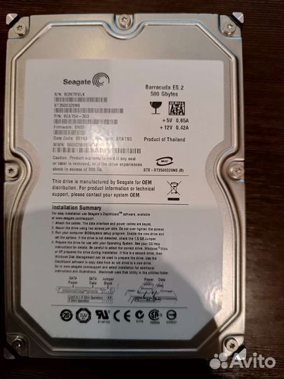 Жесткий диск st3500320ns на запчасти