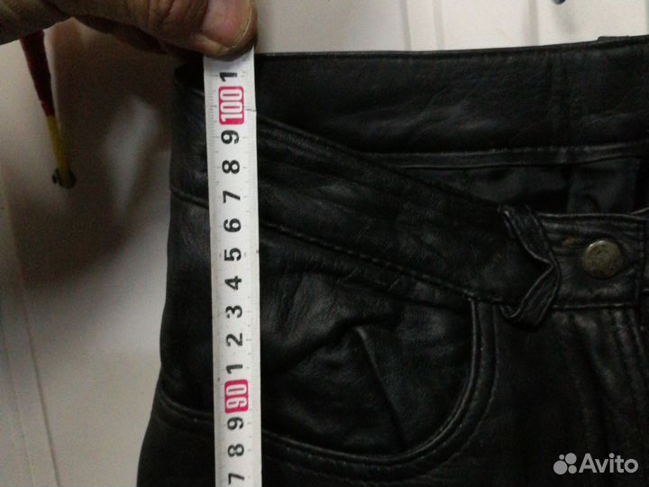 Байкерские кожаные штаны 43 размер
