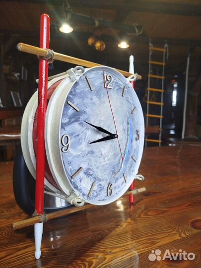 Часы настенные круглые деревянные