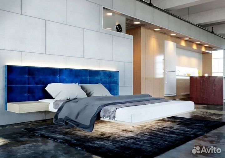 Парящая кровать на металлокаркасе