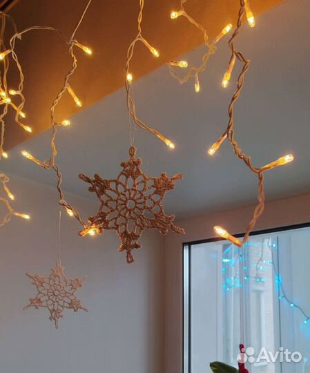 Снежинки вязаные