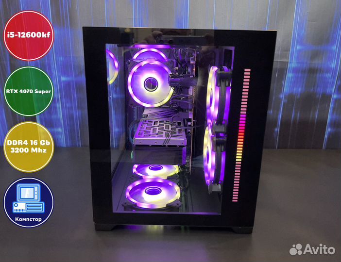 Мощный игровой пк i5-RTX4070SUP-16DDR4-RHX6743-B760