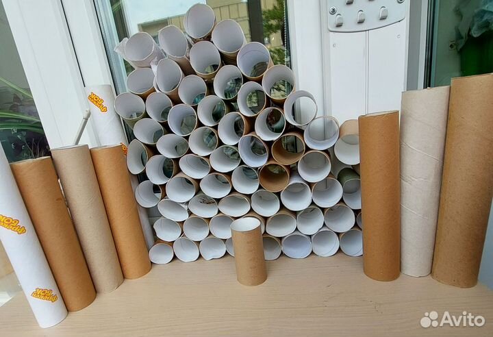 Втулка картонная бумага для поделок пакетом