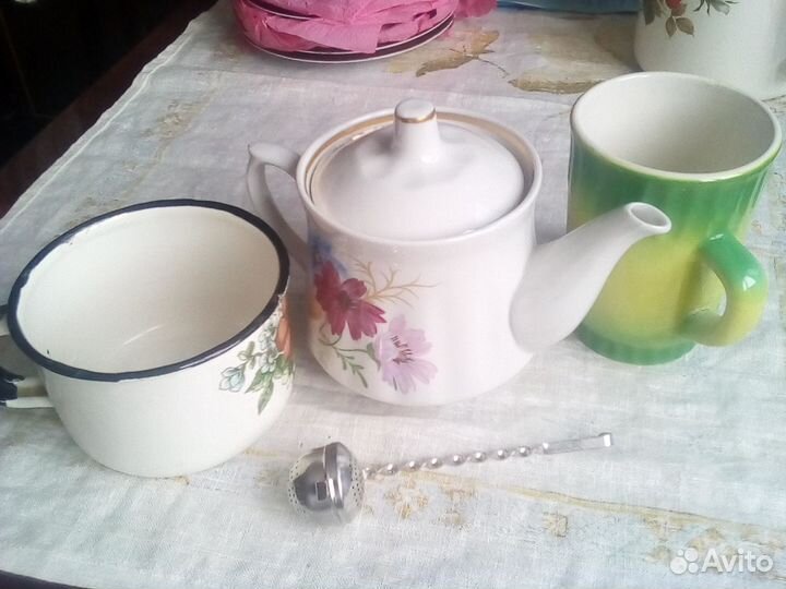 Набор ложек Чайник Ситечко для чая СССР