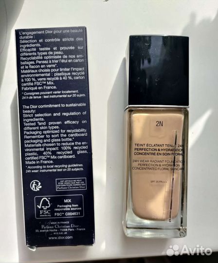 2N Оригинал Dior Forever skin Glow тональный крем