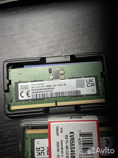 SK hynix DDR5 8GB 5600 x2 RAM. Опративная память