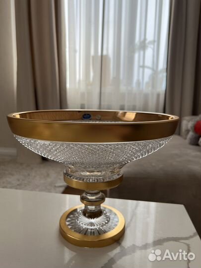 Фруктовница на ножке Хрусталь