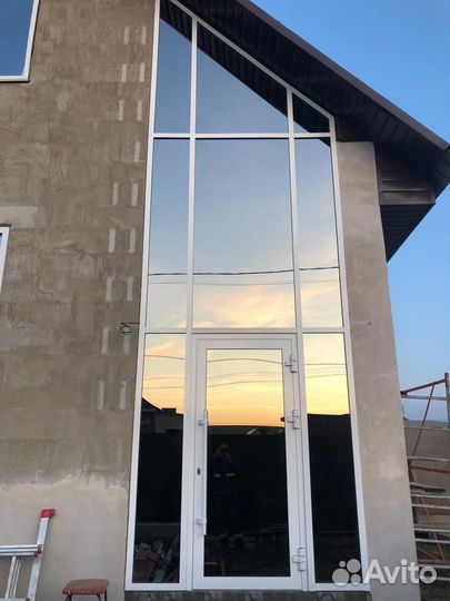 Алюминиевые фасады входные мон-ж 1-2 дн