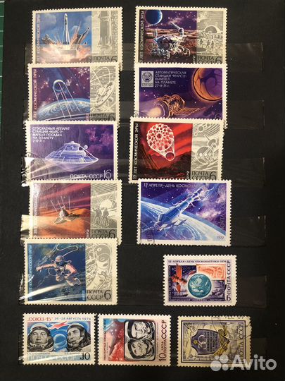 Коллекция марок космонавтика 1969-1977г