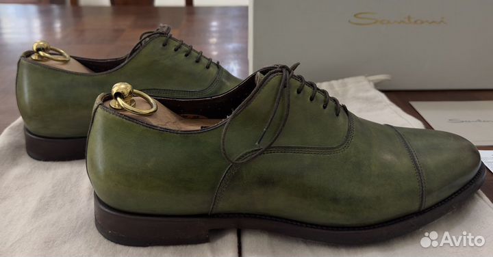 Santoni туфли мужские, ручная работа. Оригинал