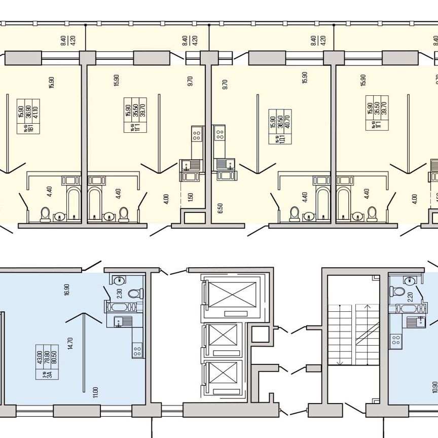 3-к. квартира, 80,5 м², 17/19 эт.