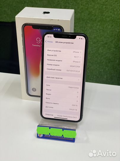 iPhone X, 256 ГБ